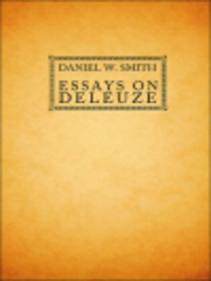 cover image of Essays on Deleuze
